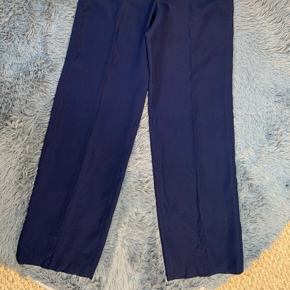 Armani Collezione Cobalt Blue Wide Leg Wool Pants Size S - Picture 2 of 10